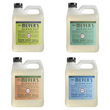 Mrs. Meyers Clean Day Liquid Hand Soap Refill, 1 Pack Lemon Verbena, 1 Pack Basil, 1 Pack Geranium, 1 Pack Lavender, 33 OZ each