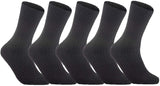Lian LifeStyle Ultralight Men's 5 Pairs Breathable Wool Crew Socks Size 6-9