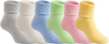 Lian LifeStyle Super Cute Unisex Children 6 Pairs Cotton Crew Socks ZM01 Size 1Y-3Y