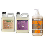 Liquid Hand Soap Refill, 1 Pack Geranium, 1 Pack Plumberry, 33 OZ each include 1, 32 OZ Bottle of Bath & Shower Gel Soap, Citrus/Mint