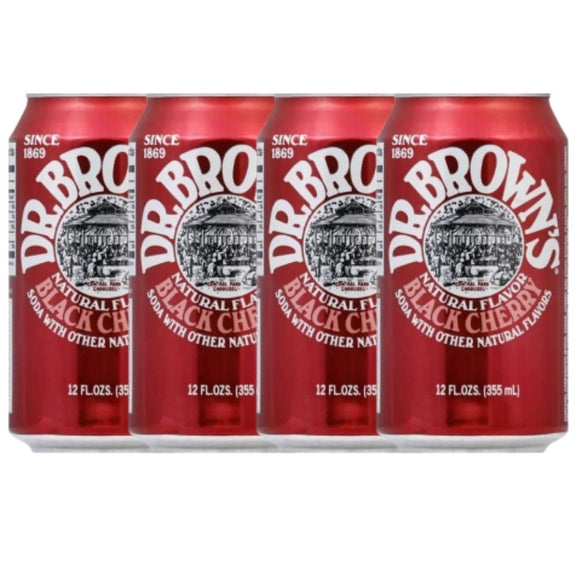 Dr Browns Soda Black Cherry 6 Pack, 72 fl oz