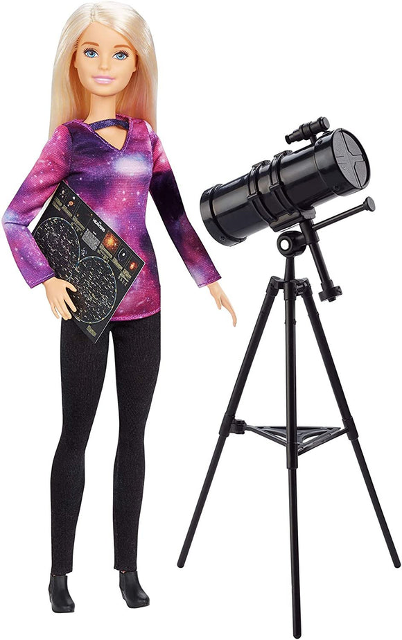 Barbie Astrophysicist Doll, Blonde with Telescope and Star Map, Inspired by National Geographic