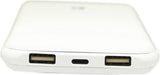 Lian LifeStyle Exceptional Portable Phone Charger w/Dual USB Output - 10000 mAh Ultra High Capacity Power Bank, High-Speed Charging for iPhone, iPad, Samsung & Other Cell Phones - Y3 White