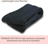 Meso Women's 3 Pairs Awesome Thigh High Cotton Socks, Comfortable, Soft and Super Durable Size 6-9 M1025-03 (Cream, Coffee, Black)