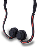 Lian LifeStyle Premium Bone Conduction Headphones Lightweight & Waterproof w/ Mic & Bluetooth. Wireless Over Ear Headset for Adults and Kids, suitable for Sports, Gaming, Office or Travel (Black Red)