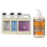 Liquid Hand Soap Refill, 1 Pack Lavender, 1 Pack Rain water, 1 Pack Plum Berry, 33 OZ each include 1, 32 OZ Bottle of Bath & Shower Gel Soap, Citrus/Mint