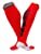 Lian LifeStyle Gorgeous Women's 1 2 Pair Long Athletic Football Soccer Socks Sport Tube Socks M XL0032-(RED, White)