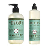 Liquid Hand Soap and Liquid Dish Soap Combo 1 Pack Liquid Hand Soap 12.5 Fl oz & 1 Pack Dish Soap 16 Fl oz, Basil Scent