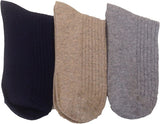 Lian LifeStyle Men's 3 or 6 Pairs Wool Socks Solid Color Size 8-11