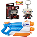 Keychain: Horror - Jason Voorhees Toy Figure+ Super Soaker Twin Tide, Pack of 2