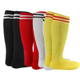 Lian LifeStyle Exceptional Girl's 4 Pair Knee High Sports Socks for Soccer, Baseball, and Many Other Sports XL002 Size L, Color Black, Red, White, Yellow