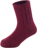 Children's Durable, Stretchable, Thick & Warm Wool Crew Socks. Perfect as Winter Snow Sock and All Seasons FS01, 3 Pair, Size 4Y-6Y, Wine, Grey, Red