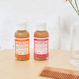 Pure Castile Liquid Soap, Rose, Made with Organic Oil, For Face, Body, Hair, Laundry, Pets and Dishes, Concentrated, Vegan, Non-GMO, Pack of 4, 2 Fl OZ Per Pack