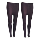 Lian LifeStyle Women's 2 Pairs Fashion Stretch Legging One Size