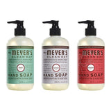 Liquid Hand Soap, 1 Pack Basil, 1 Pack Lavender, 1 Pack Rhubarb, 12.5 OZ each