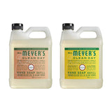 Mrs. Meyers Clean Day Liquid Hand Soap Refill, 1 Pack Geranium, 1 Pack Honey Suckle, 33 OZ each