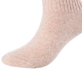 Lovely Annie Big Girl's & Women's 4 Pairs Knee High Wool Socks | Comfy, Cozy and Fancy Leg Warmer Stockings AFS05 Size L/XL(Beige)