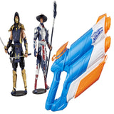 Toys Mortal Kombat Scorpion and Raiden 7" Action Figure Multipack + Super Soaker Twin Tide, Pack of 2