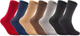 Lian LifeStyle Women's 4 Pairs Knitted Wool Socks One Size 7-10