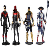 Toys DC Multiverse Red Hood and Nightwing 7" Action Figure Multipack + Toys Mortal Kombat Scorpion and Raiden 7" Action Figure Multipack, Pack of 2