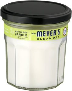 Mrs. Meyers Clean Day Soy Scented Candle, Lemon Verbena 7.2 oz (Pack of 6)