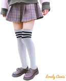 Lovely Annie Women's 6 Pairs Over-the-Knee Thigh High Knee High Cotton Socks Size 6-9