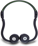 Lian LifeStyle Premium Bone Conduction Headphones Lightweight & Waterproof w/Mic & Bluetooth. Wireless Over-Ear Headset for Adults and Kids, Suitable for Sports, Gaming, Travel, Office (Black Green)