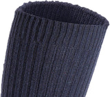Lian LifeStyle Non Slip, Exceptional, Cozy and Cool Women's 1 Pair Knee High Wool Crew Socks JH05 Size 6-9(Navy)