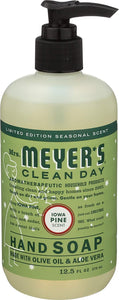 Mrs. Meyer's Clean Day Liquid Hand Soap, Cruelty Free and Biodegradable Formula, Iowa Pine Scent, 12.5 oz