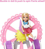 Barbie Club Chelsea Doll and Carnival Playset, 6-inch Blonde Wearing Fashion and Accessories, with Ferris Wheel, Bumper Cars, Puppy and More, Gift for 3 to 7 Year Olds