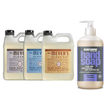 Liquid Hand Soap Refill, 1 Pack Lavender, 1 Pack Rain water, 1 Pack Oat Blossom, 33 OZ each include 1, 12.75 OZ Bottle of Hand Soap Spearmint + Lemongrass