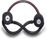 Lian LifeStyle Premium Bone Conduction Headphones Lightweight & Waterproof w/ Mic & Bluetooth. Wireless Over Ear Headset for Adults and Kids, suitable for Sports, Gaming, Office or Travel (Black Red)
