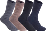 Lian LifeStyle Men's 3 Pairs High-Performance Wool Crew Socks Size 6-9 HR1611