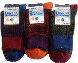 Lian LifeStyle Attractive Women's 3 Pairs Mid Calf Cotton Crew Socks With Super Soft Fibers Size 6-9 (Assorted)