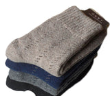 Meso Men's 5 Pairs Outstanding Quality, Breathable & Lightweight Wool Crew Socks Good as Hiking & Running Socks Size 7-11(Stripped)