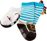Lian LifeStyle Unisex Baby 3-Pairs-Pack Knee High Cotton Non-Skid Socks