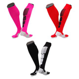 Lian LifeStyle Gorgeous Women's  2 3 Pair Long Athletic Football Soccer Socks Sport Tube Socks M XL0032-(Rose, RED, Black)