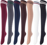 Lovely Annie Women's 3 Pairs Over Knee High Thigh High Cotton Socks Size 6-9 A1023