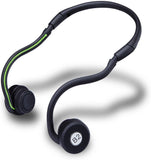 Lian LifeStyle Premium Bone Conduction Headphones Lightweight & Waterproof w/Mic & Bluetooth. Wireless Over-Ear Headset for Adults and Kids, Suitable for Sports, Gaming, Travel, Office (Black Green)