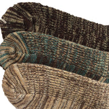 Lovely Annie Men's 3 Pairs High Performance, Breathable, Lightweight Wool Crew Socks as Hiking & Running Socks Mixed Color Size 8-10