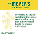Mrs. Meyer's Clean Day Multi-Surface Everyday Cleaner, Cruelty Free Formula, Honeysuckle Scent, 16 oz 5-Packs