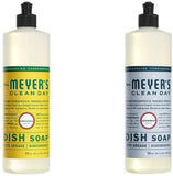 Mrs. Meyers Clean Day Liquid Dish Soap, 1 Pack Snowdrop, 1 Pack Honeysuckle, 16 OZ each