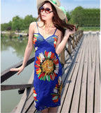 Lian LifeStyle Women's Sexy Bikini Swimsuit Swimwear Cover Up Beach Dress