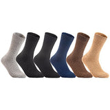 Lian LifeStyle Women's 6 Pairs Knitted Wool Socks One Size 7-10