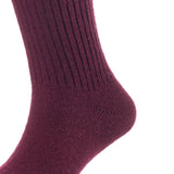 Lovely Annie Big Girl's & Women's 2 Pairs Knee High Wool Socks | Comfy, Cozy and Fancy Leg Warmer Stockings AFS05 Size L/XL(Wine)