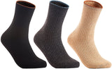 Lian LifeStyle Women's 3 Pairs Cute & Comfortable Wool Crew Socks Size 6-9 HR1612