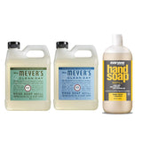 Mrs. Meyers Clean Day Liquid Hand Soap Refill, 1 Pack Basil, 1 Pack Rain water, 33 OZ each include 1 12.75 OZ Bottle of Hand Soap Meyer Lemon