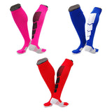 Lian LifeStyle Gorgeous Women's  4 Pair Long Athletic Football Soccer Socks Sport Tube Socks M XL0032-(Rose, Green, RED, White)