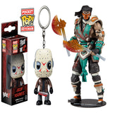 Keychain: Horror - Jason Voorhees Toy Figure+ Toys Mortal Kombat Sub Zero Bloody Frozen Over Skin 7” Action Figure, Pack of 2