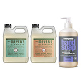 Liquid Hand Soap Refill, 1 Pack Basil, 1 Pack Geranium, 33 OZ each include 1, 12.75 OZ Bottle of Hand Soap Lavender + Coconut